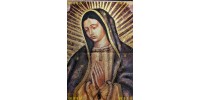 Tapisserie : Notre Dame de Guadalupe en fil d'or (version 2)